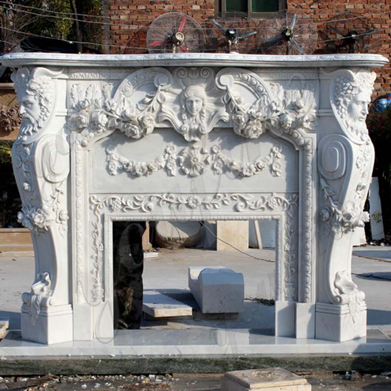 Exquisite Hand carved French Design Marble Fireplace Supplier