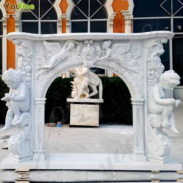 package of Exquisite Hand carved French Design Marble Fireplace Supplier